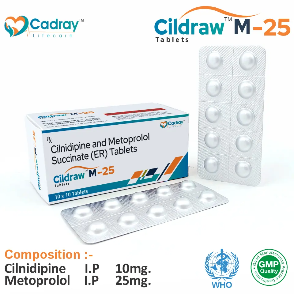 Cilnidipine 10mg Metoprolol 25mg tablet packaging